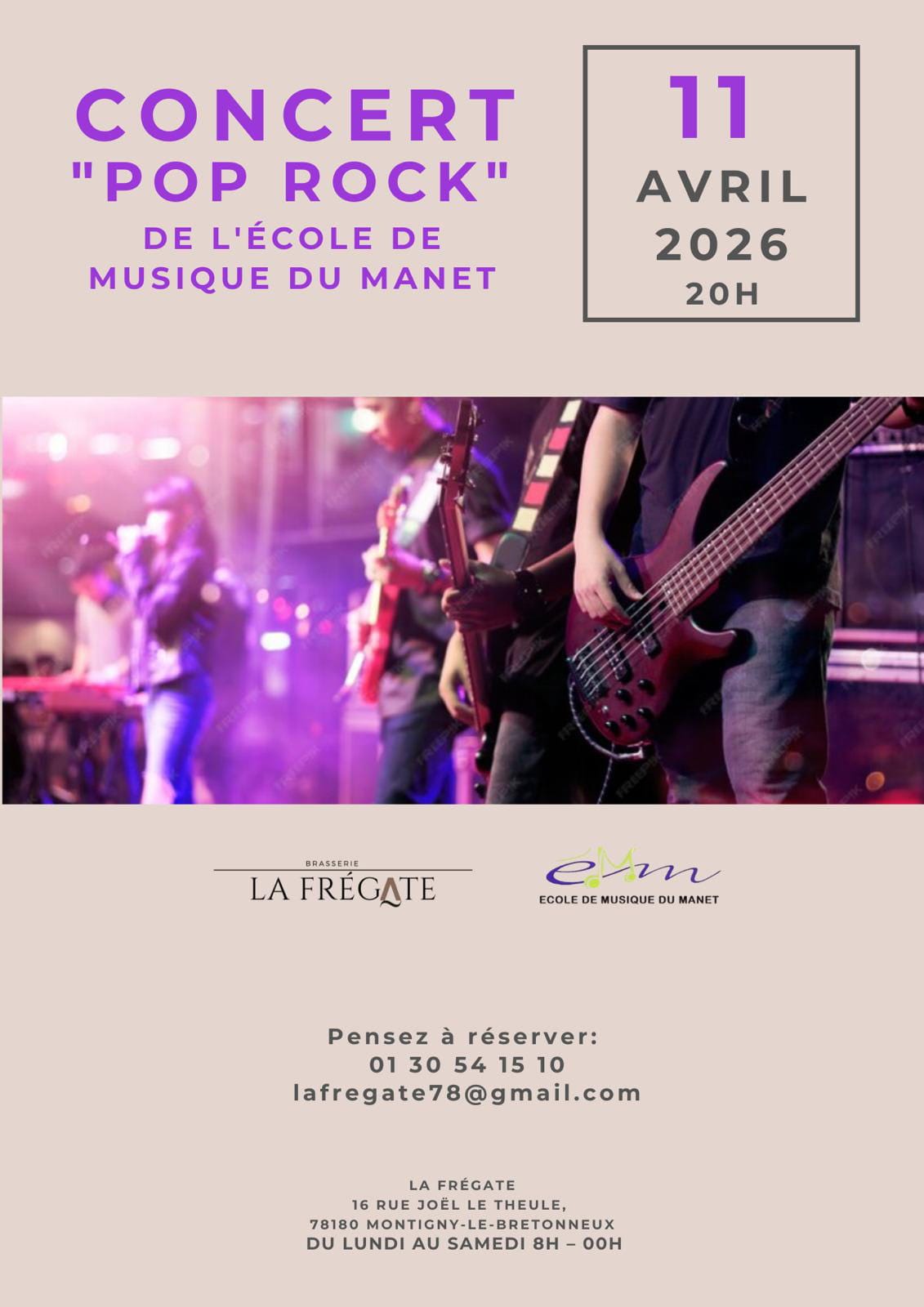 Concert pop-rock à l’École du Manet – Montigny-le-Bretonneux